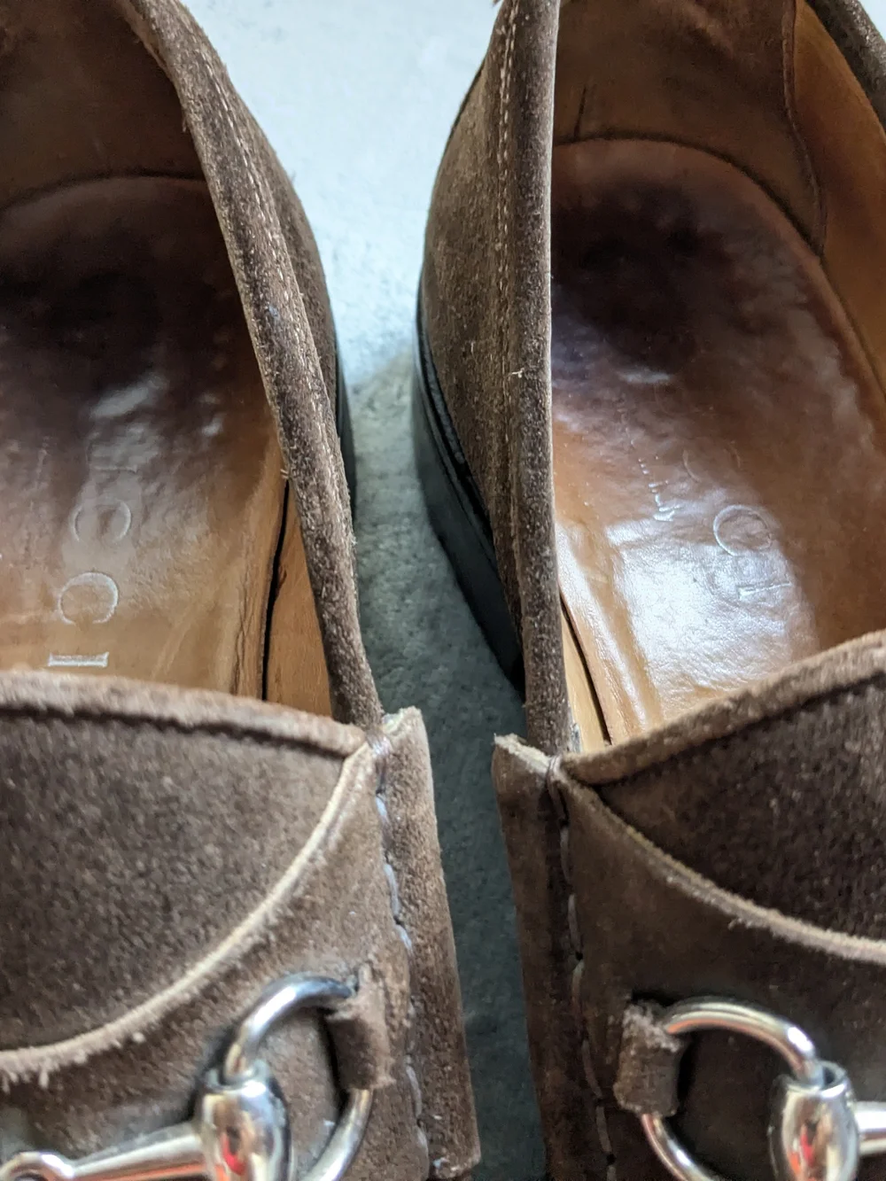Gucci Horsebit Loafers Brown 10 Men's Suede Leather